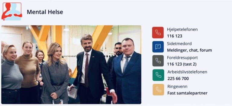 En gruppe Mental Helse ansatte smiler før et fotoopptak